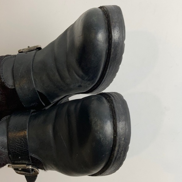 FRYE Veronica Leather Calf Hair Short Boot 6.5 Biker Western Y2K 90’s Grunge - Picture 13 of 16